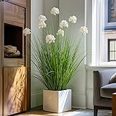 36in Lifelike Artificial Tall Grass Plant with 9 Lifelike Dandelion Flower and Non-Toxic,odorless Fake Tall Frass Plant Fake Plants for Indoor Decoration,Home Decor