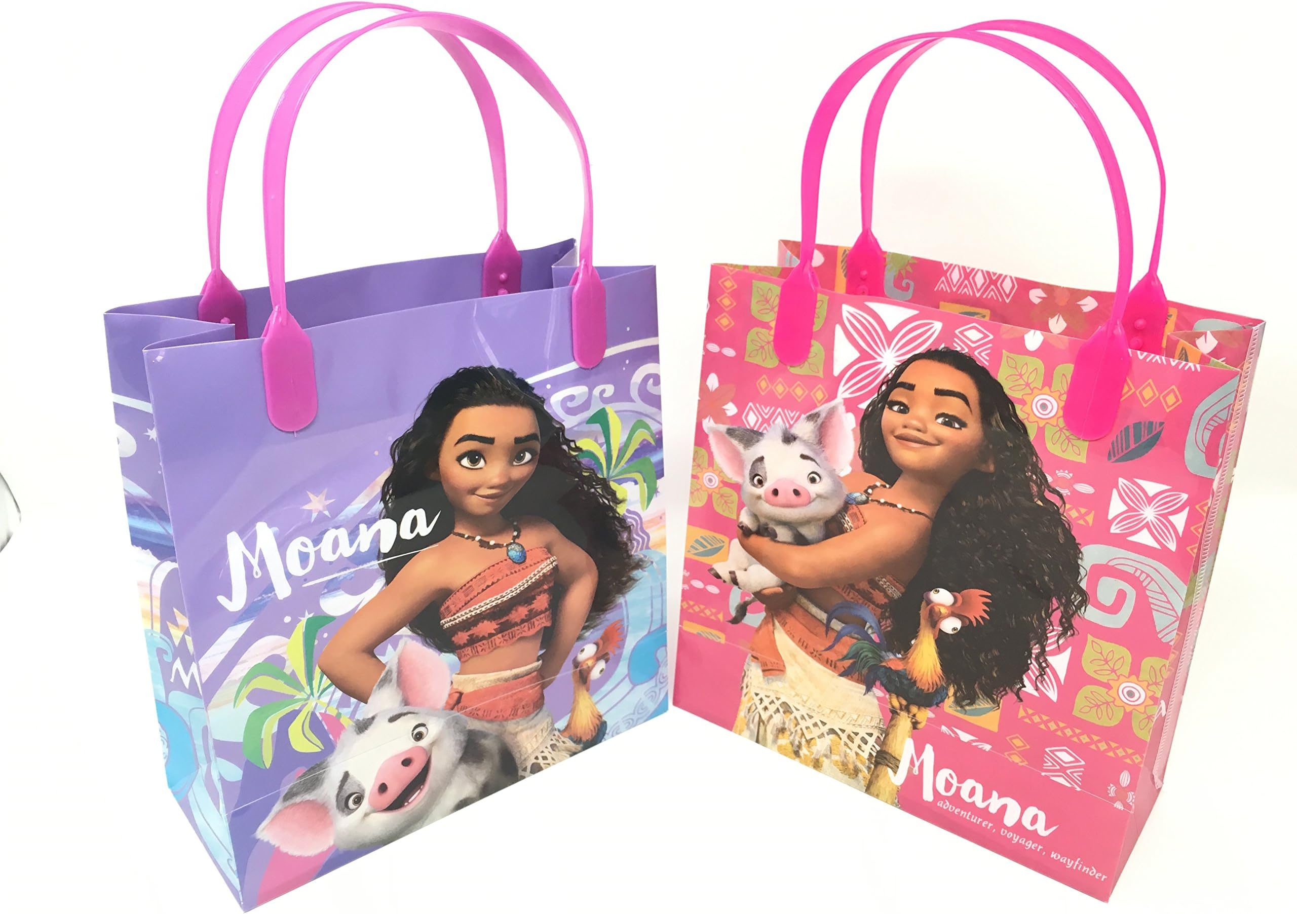 8IN Disney Moana 12 Pcs Goodie Gabs Party Favor Bags Gift Bags Birthday Bags