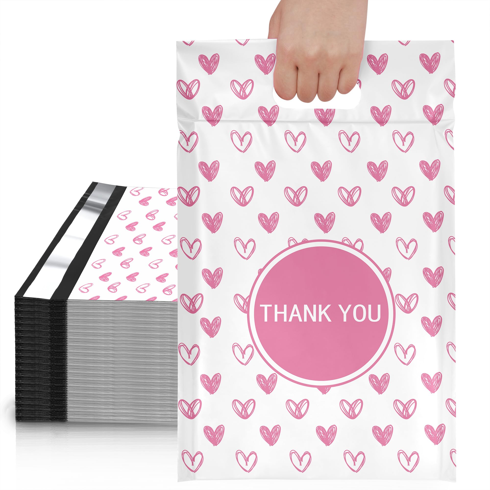 JinRuiKJ Poly Mailers with Handle 10x13 Inch 25