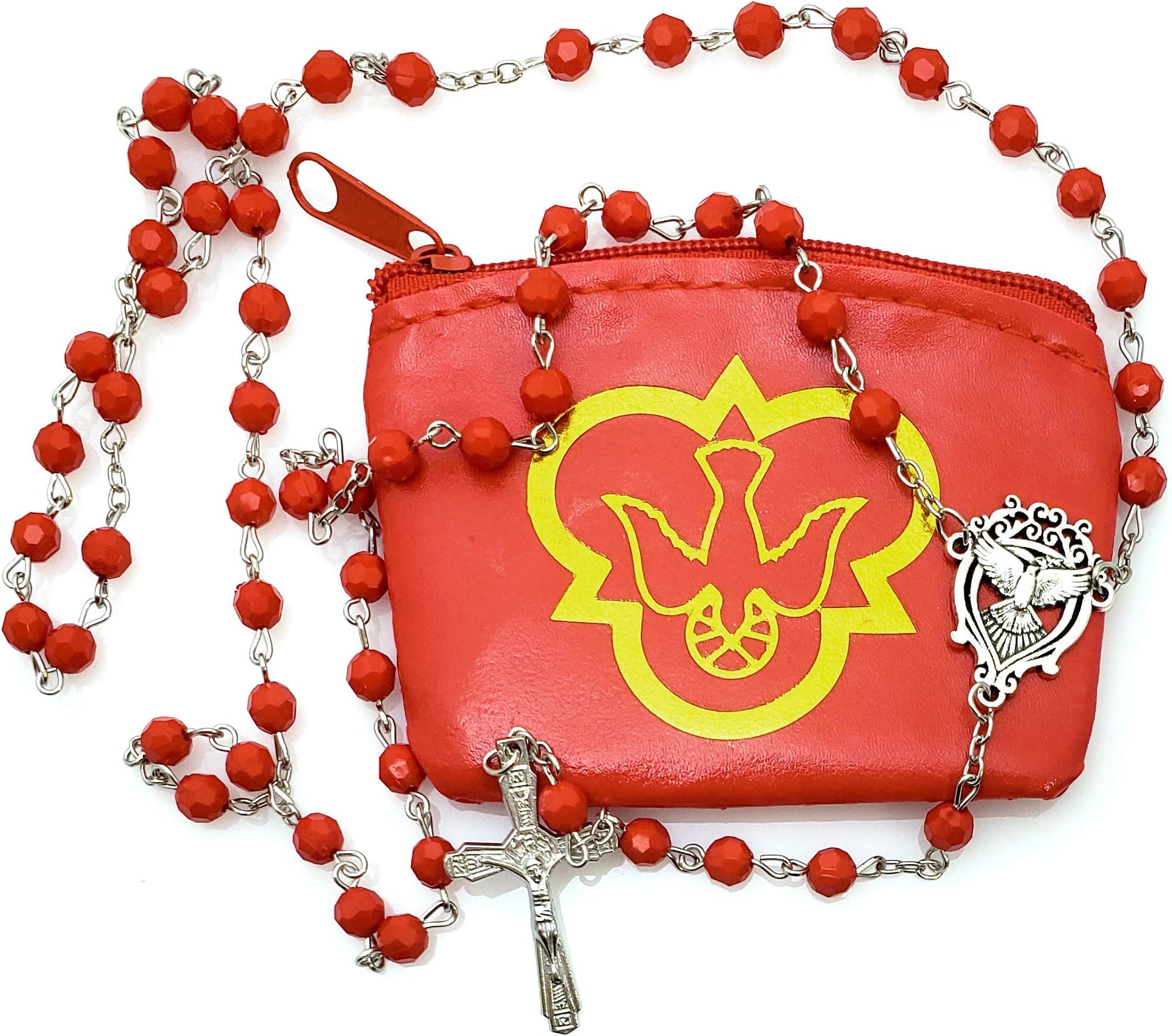 Catholic 6mm Beads Rosary with Vinyl Rosary Case