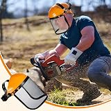 Hestya Safety Face Shield 2 Pack Adjustable Helmet Visor for Forestry Gardening view 7