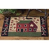Park Designs Red House 2 x 3 Hooked Area Rug | Hand Washable 2x3 Rug | Farmhouse Decorative Indoor | Crafted from Polyester L