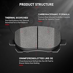 cciyu D923 D823 Ceramic Front Rear Brake Pad Set