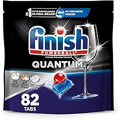 Finish Quantum Dishwasher Pods, No Pre-Rinse Dishwasher Detergent Soap Removes 24HR Dried-On Stain and Grease, Leaving a Virt