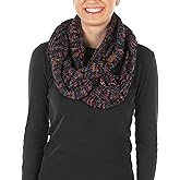Funky Junque Infinity Scarf for Women – Oversized Chunky Cable Knit Warm Winter Women's Infinity Neck Scarves Circle Wrap