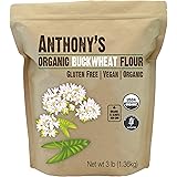 Anthony's Organic Buckwheat Flour, 3 lb, Grown in USA, Gluten Free, Vegan