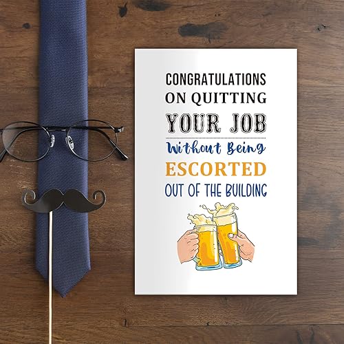 Funny Leaving Card For Colleague, Retireent Card, Congratulations You