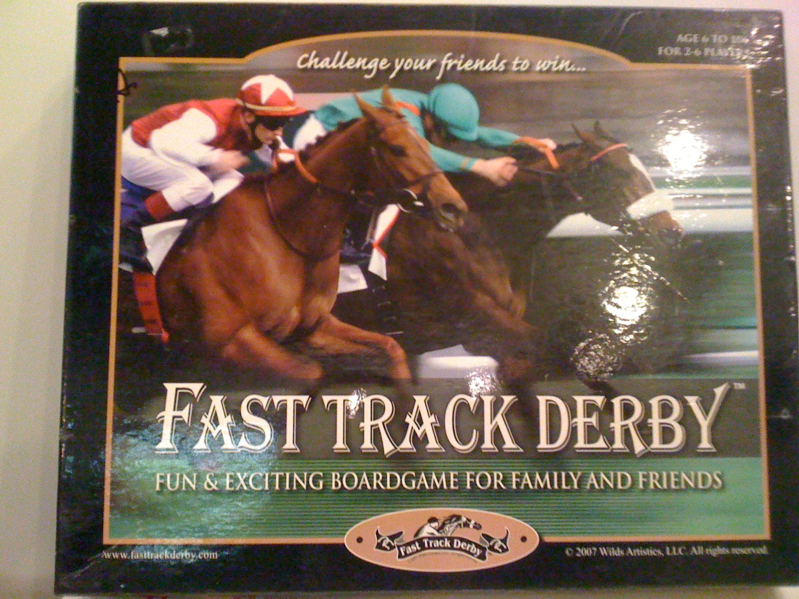 Fast Track Derby Horse Racing Board Game by Wilds Artistics Rare Hard-To-Find