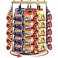 TJ.MOREE Chip Rack Display Stand, Chip Bag Houder voor Party Display 3-Rij 48 Clips Aanrecht Snack Hanger, Snack Retail Display Rack