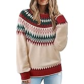 Messic Womens Fall Sweaters 2025 Long Sleeve Colorblock Pullover Casual Knit Winter Oversized Tops M-2XL