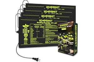 ETL Certified Seedling Heat Mat 4 Pack, Kooprimit Waterproof Heat Mat for Plants and Seed Starting, Heating Mat for Indoor Plants Germination, 10"x 20"
