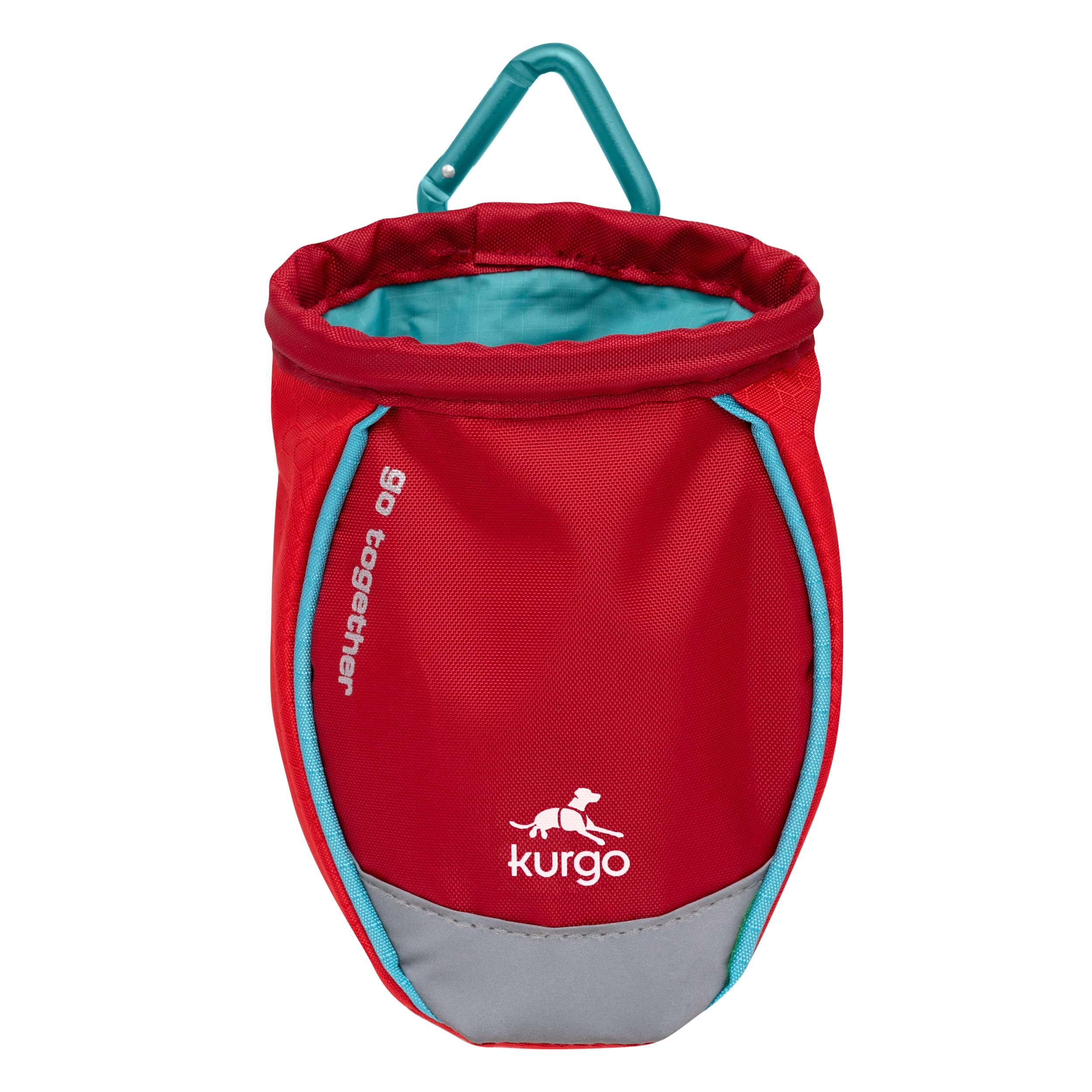Photo 1 of Kurgo Go Stuff It Dog Treat Bag, Training Treat Pouch Bag for Dogs, Treat Pouches for Pets, Hands-Free Pouch Waist, Reflective, Includes Carabiner (Chili Red)