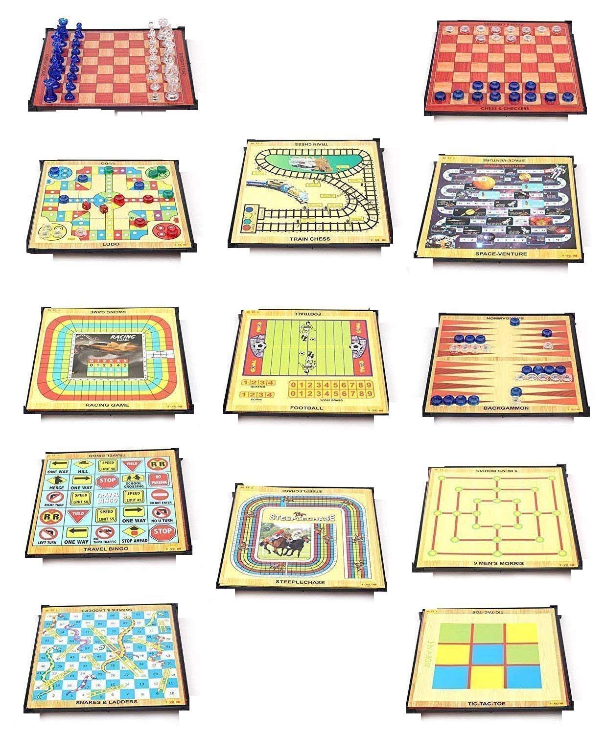 Brighthal 13 in 1 Ludo Chess Snake and Ladder Board Game for Kids