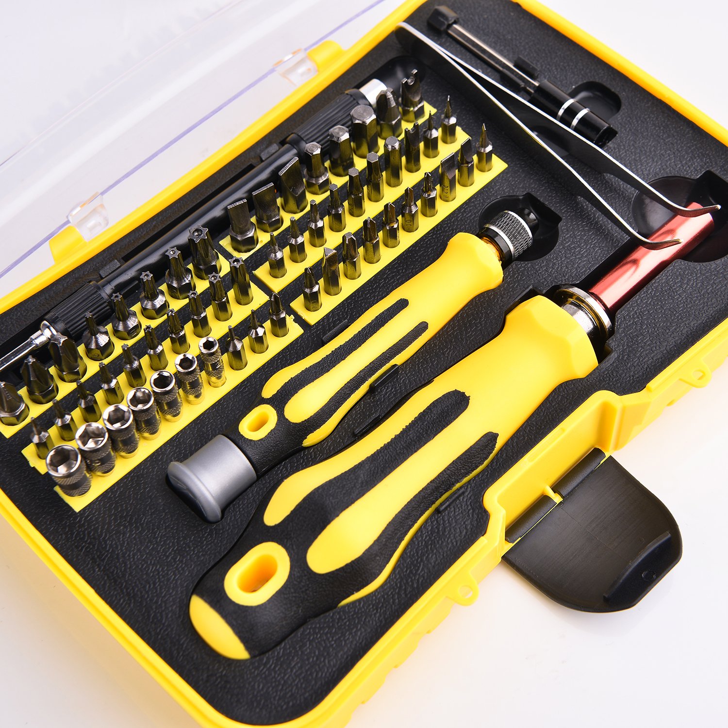 Professional Magnetic Screwdriver Set - Precision,62 in 1 Electronic Repair Tool Kit Kinds of Magnetic Screwdriver Bits Apply to Phone, iPhone, iPad, Watch, Tablet, PC, MacBook Laptop and More.
