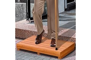 ONKO Wooden Step Stool, 3.6" One Step Stool for Elderly (No Assemble Required), Non-Slip Outdoor Steps, Heavy Duty Wooden Platform Mobility Stepping for Bedside, Bathroom, Kitchen, Garden
