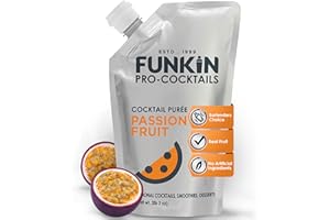 Funkin Fruit Puree | Real Fruit, Simple Ingredient, Natural Mixer for Cocktails, Drinks, Smoothies | Vegan, Non-GMO, Gluten-Free (2.2 lbs) (Passion Fruit)