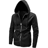 LAIWANG Men's Full Zip Fleece Hoodie zippered Color Block hooded slim Fit Long Sleeve Lightweight Sweatshirt