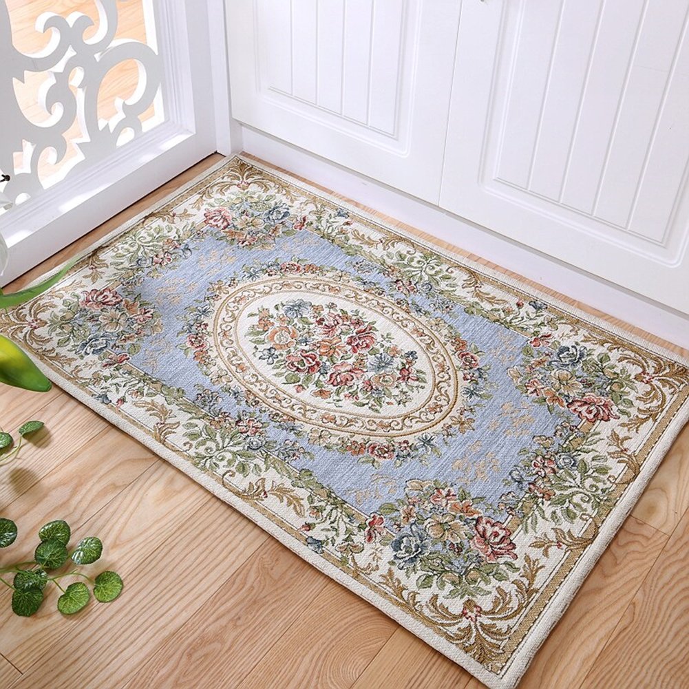 UKELER Home Decor Collection Rustic Floral Rugs Luxury Soft Modern Floor Rugs Carpet for Living Room (31.5''x47.2'', Country Blue)