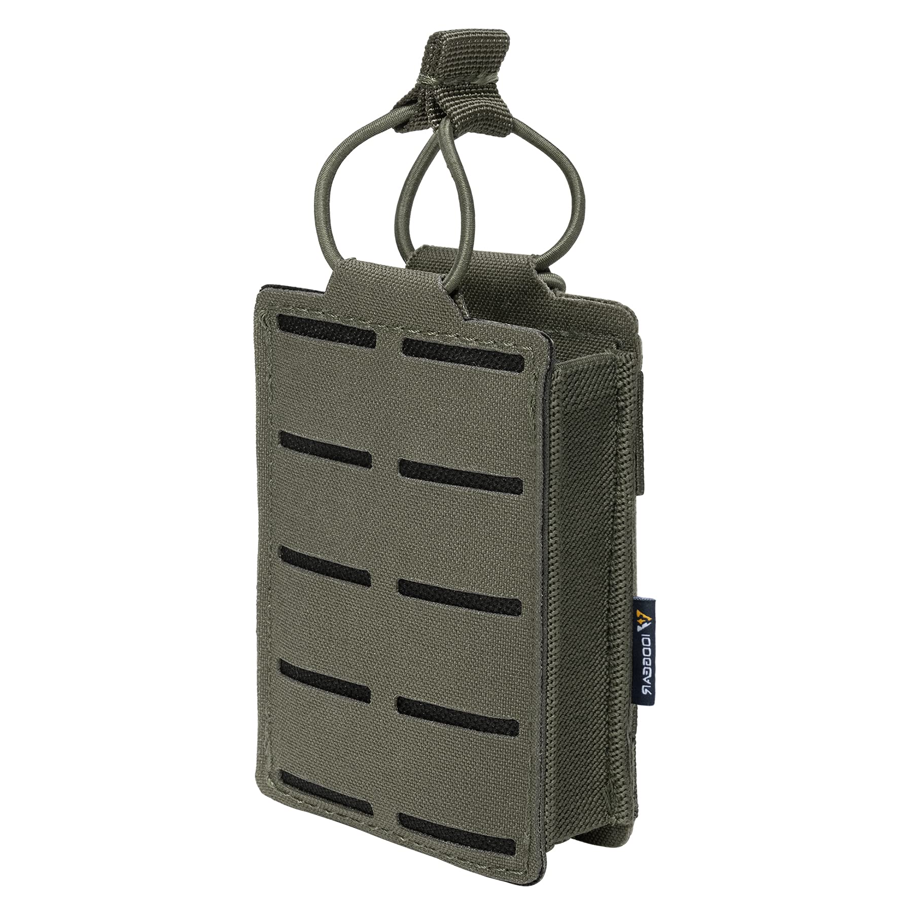 IDOGEAR Tactical Mag Pouches Single Open-Top MOLLE Magazine Pouch for M4 M14 M16 AK AR-15 556 Rifle Magazines (Ranger Green)