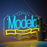Model Neon Sign for Wall Décor Beer Light Up Signs Cerveza Neon for Bar Man Cave Pub Home Store Party Club Bistro Neon Beer LED Lights Decor Gifts