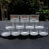 Vohocandle Glass Tealight Holders Set of 24 5x3.5 cm Ribbed Clear Glass view 7