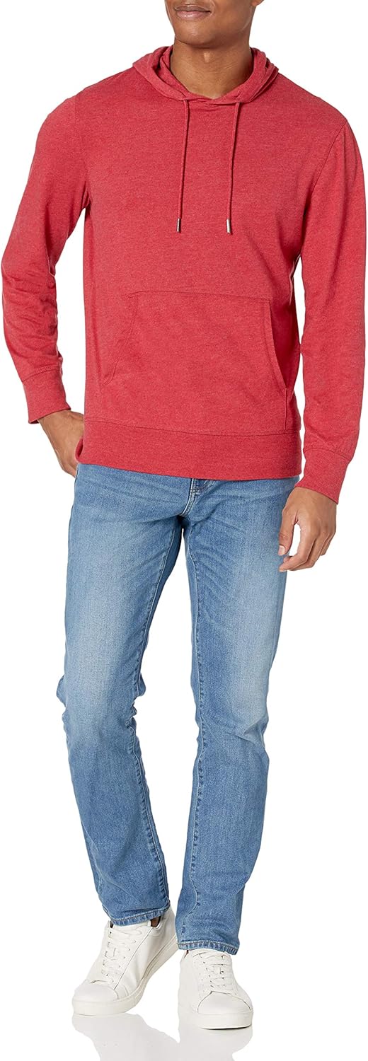  Essentials Men's Lightweight Jersey Pullover Hoodie: Clothing