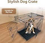 Ellie-Bo Black Standard 30 Inch Folding 2-Door Dog Crate with Tray view 2