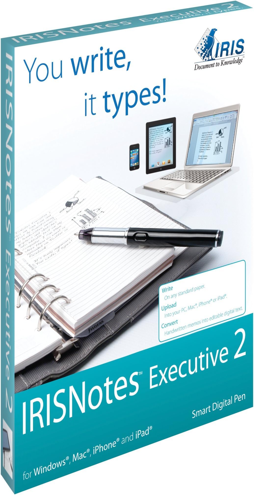 I.R.I.S. IRIS Notes Executive 2 Ultrasound, Infrared, Pointing Accessory, PC/Mac