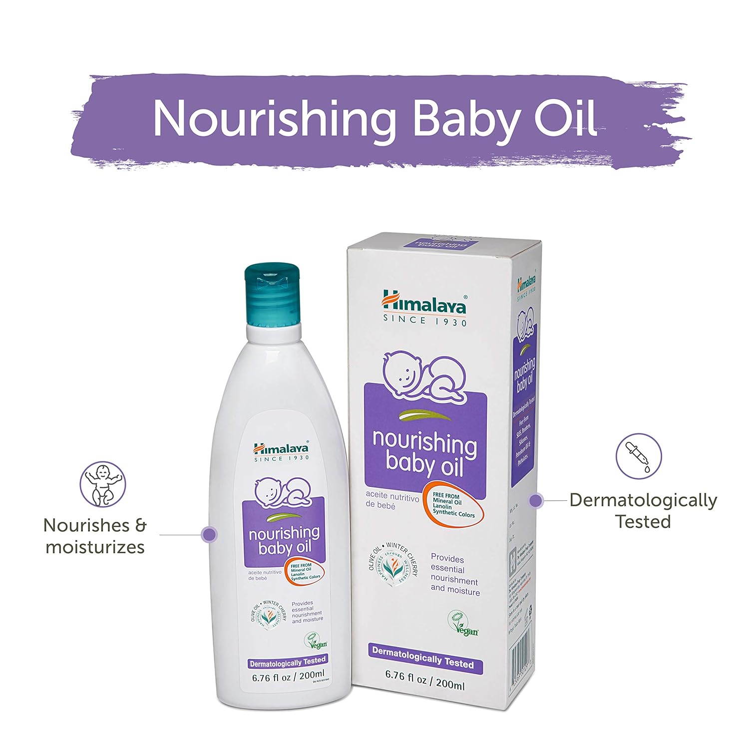 Himalaya Nourishing Baby Oil, Light & Non-Greasy for a Soothing Massage or Baby Bath, 6.76 oz, 2 Pack : Baby