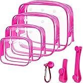 4 Pack Clear Bogg Beach Makup Bag Accessories with 3 Pack Insert Hooks for Bogg Bags, Clear Bogg Makeup Pouches Phone Holder for Bogg Bags Divider Storage Inner Compatible Pouch Travel Cosmetic Bag
