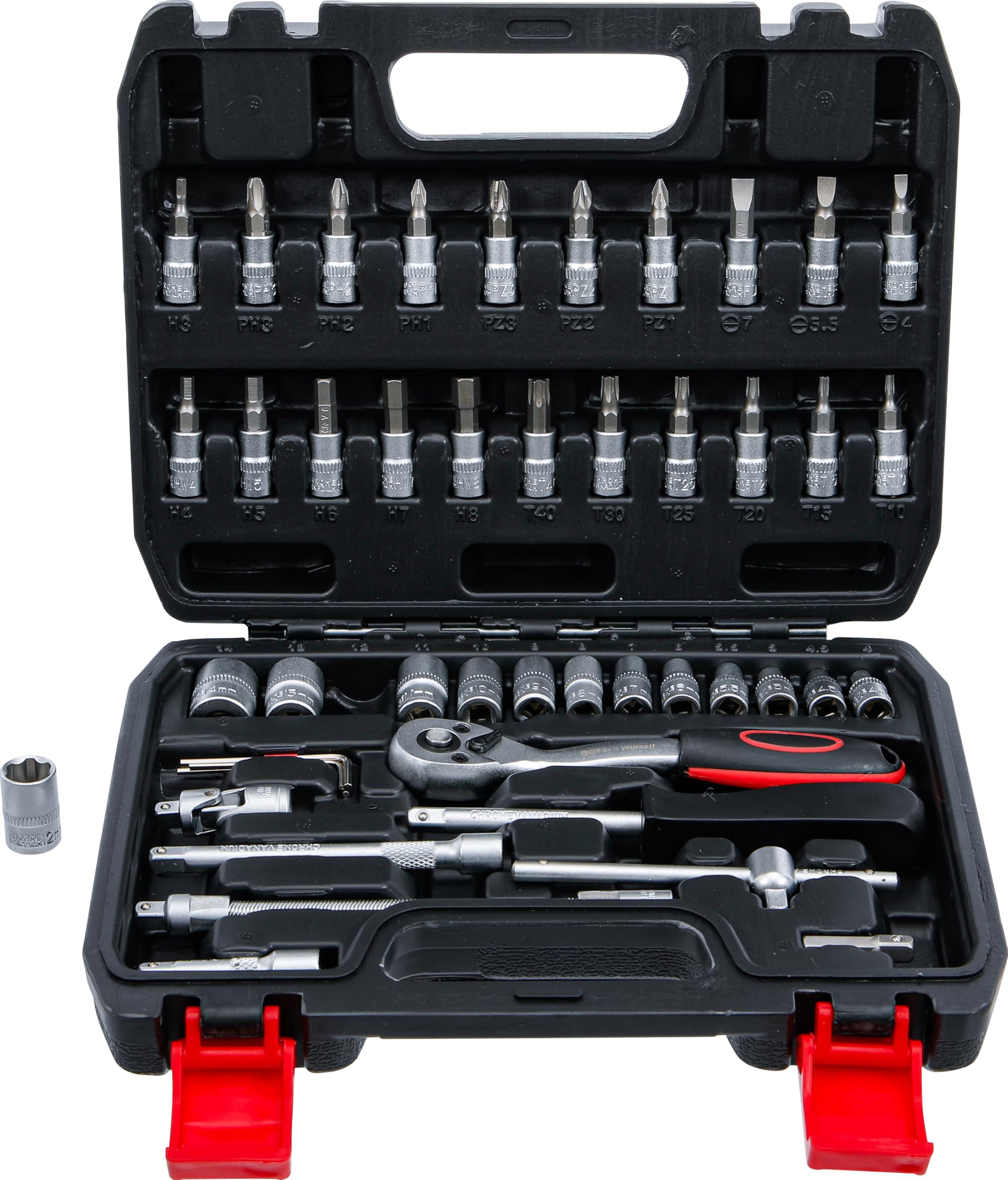 BGS Diy 2142 | Socket Set | 6.3 mm (1/4") Drive | 46 pcs.