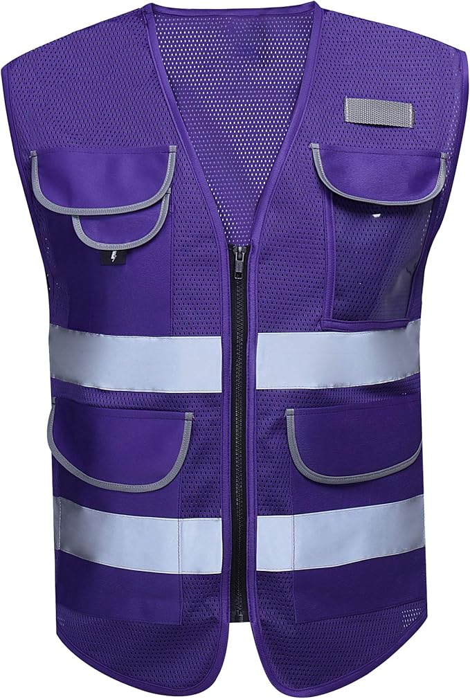 Shine Bright High Visibility Safety Vest with Reflective Strips