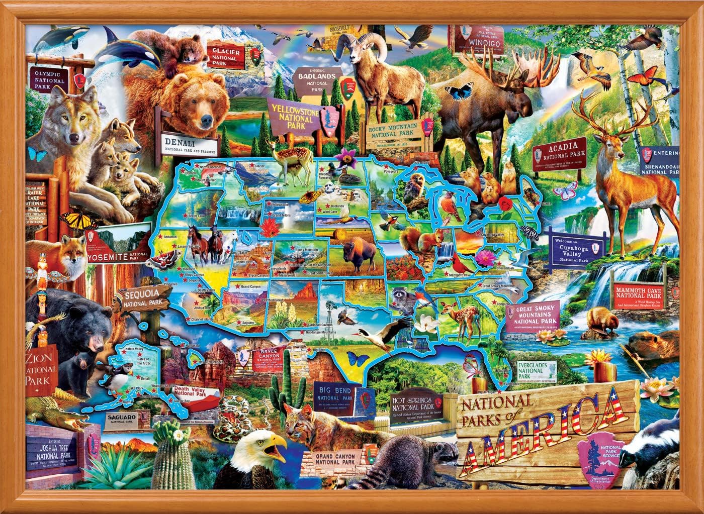 MasterPieces - 1000 Piece Jigsaw Puzzle, National Parks of America, Fun for Adults, Family, Kids 19.25