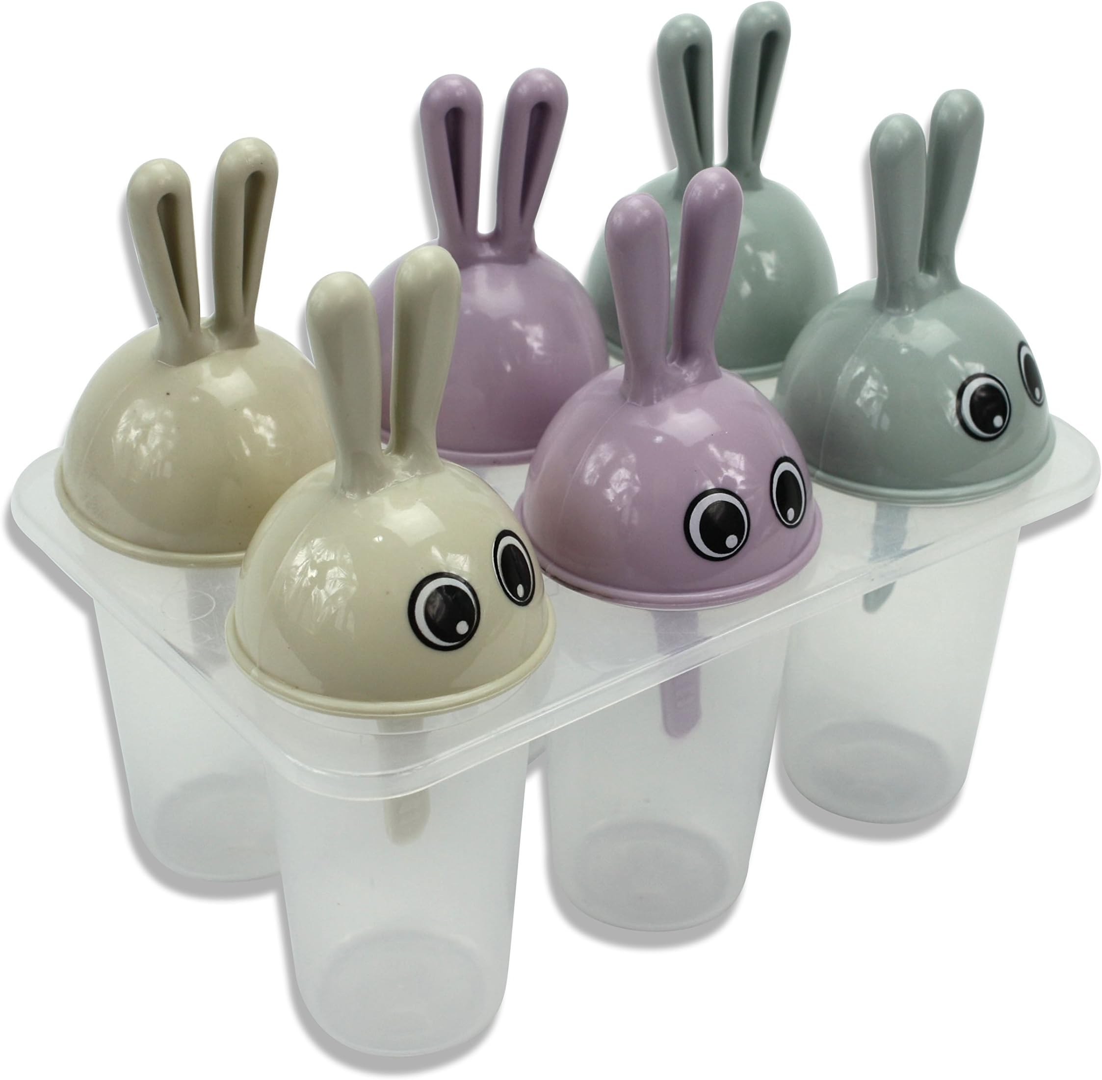 Rabbit Ice Lolly Maker Mold, Pack of 6