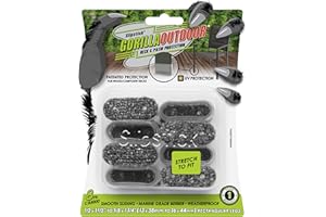 Slipstick GorillaOutdoor Berber Furniture Feet Pads with Clear Sleeve Sock (8 Pack) Weatherproof Outdoor Furniture Sliders for Medium Rectangular Legs