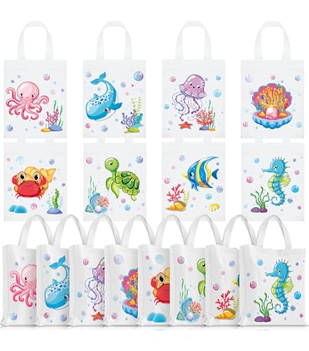 25 Pcs Under The Sea Party Favor Bags Bulk Ocean Animals...
