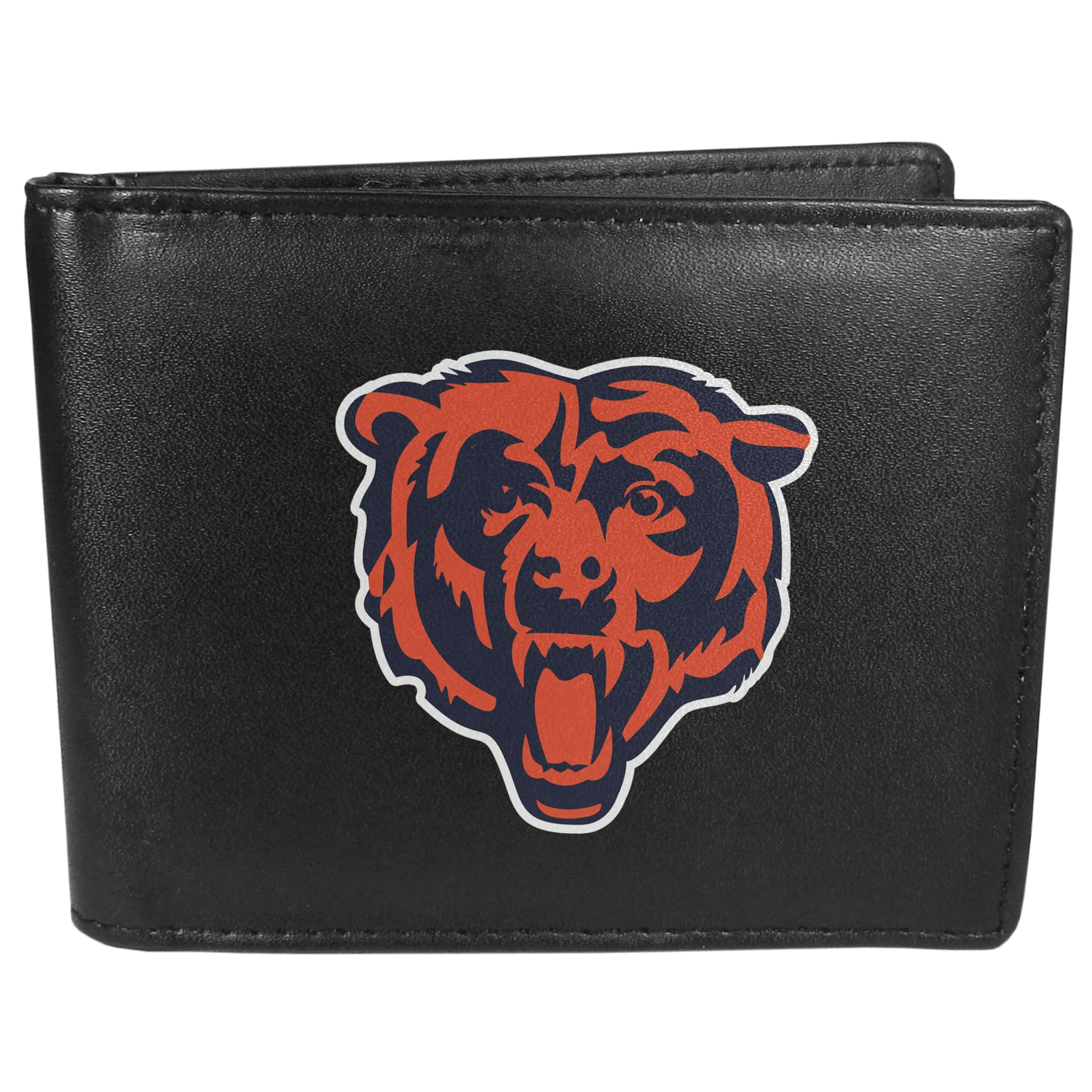 Siskiyou Sports NFL Mens Chicago Bears Bi-fold Wallet Large Logo One Size Black