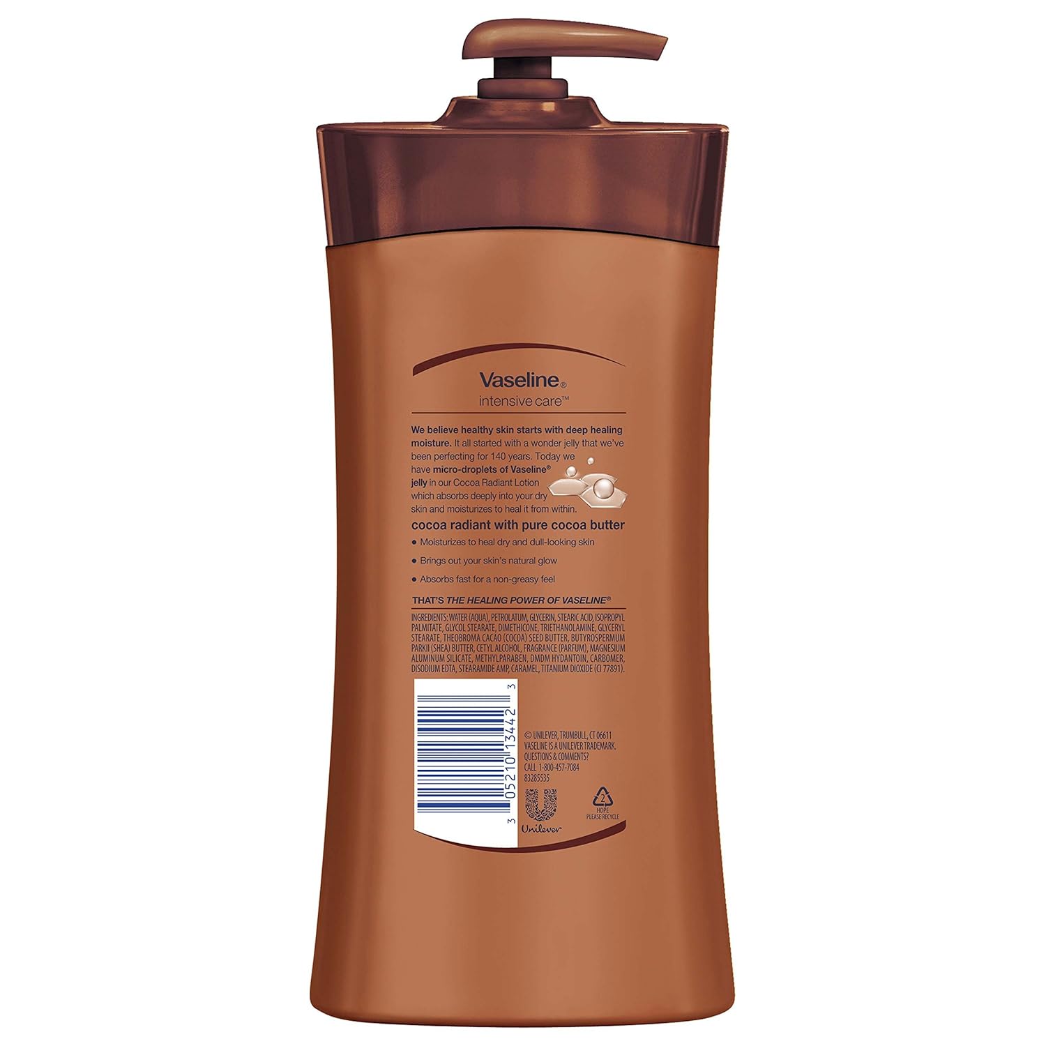 Vaseline Intensive Care Body Lotion, Cocoa Radiant, 20.3 Fl Oz (Pack of 3) : Beauty