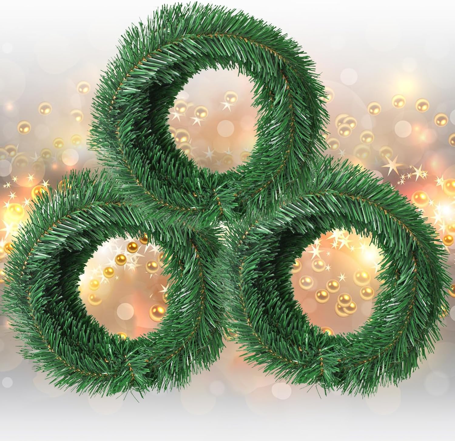 Wreaths, Garlands & Swags - 54FT Christmas Garland, Premium Non-Lit Soft Green Christmas Garland - DIY Decor for Indoor/Outdoor Festive Greenery