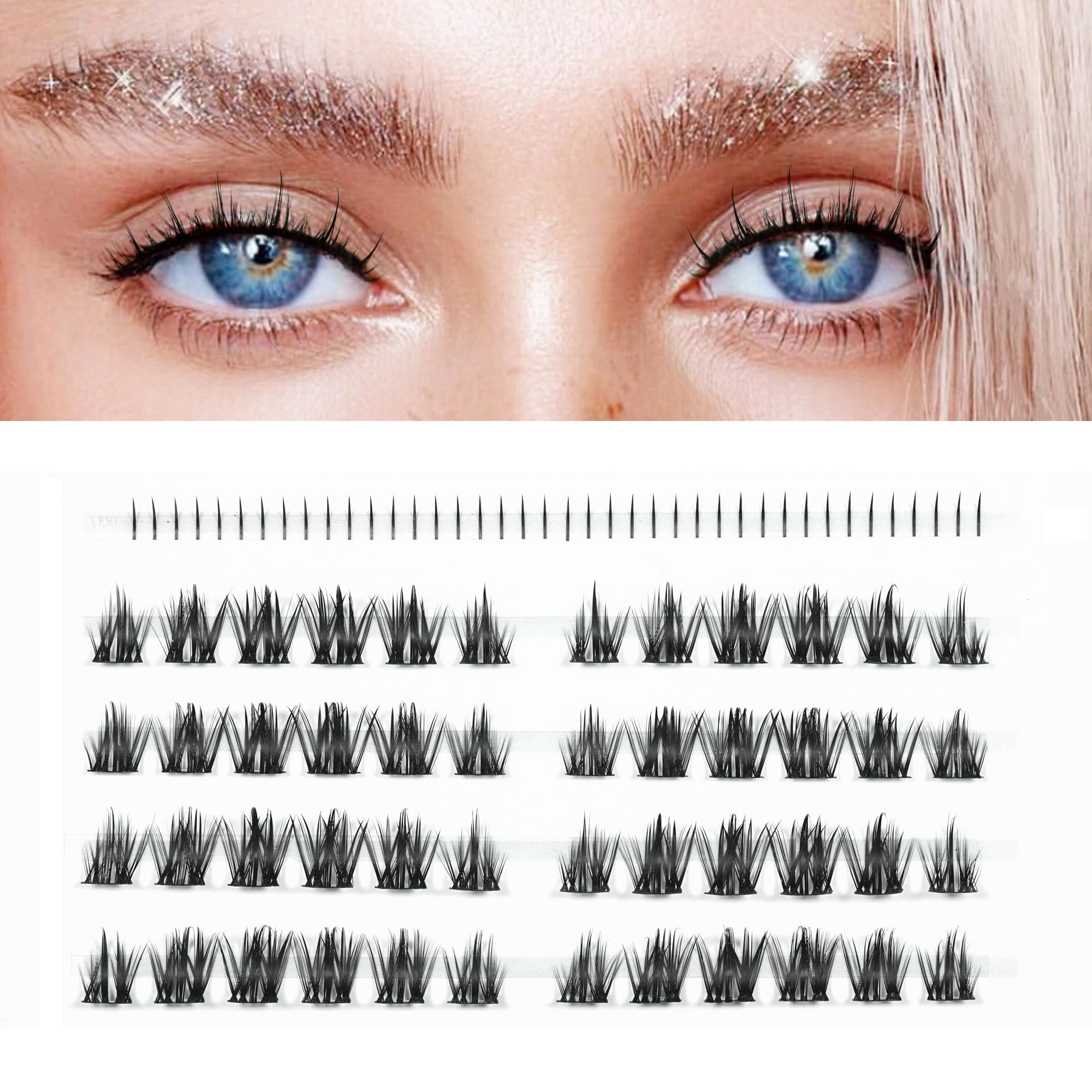 LANKIZ Manga Lash Clusters, Individual Lashes Natural DIY Wispy Manga Lash Clusters, False Lash Extension at Home — image 1