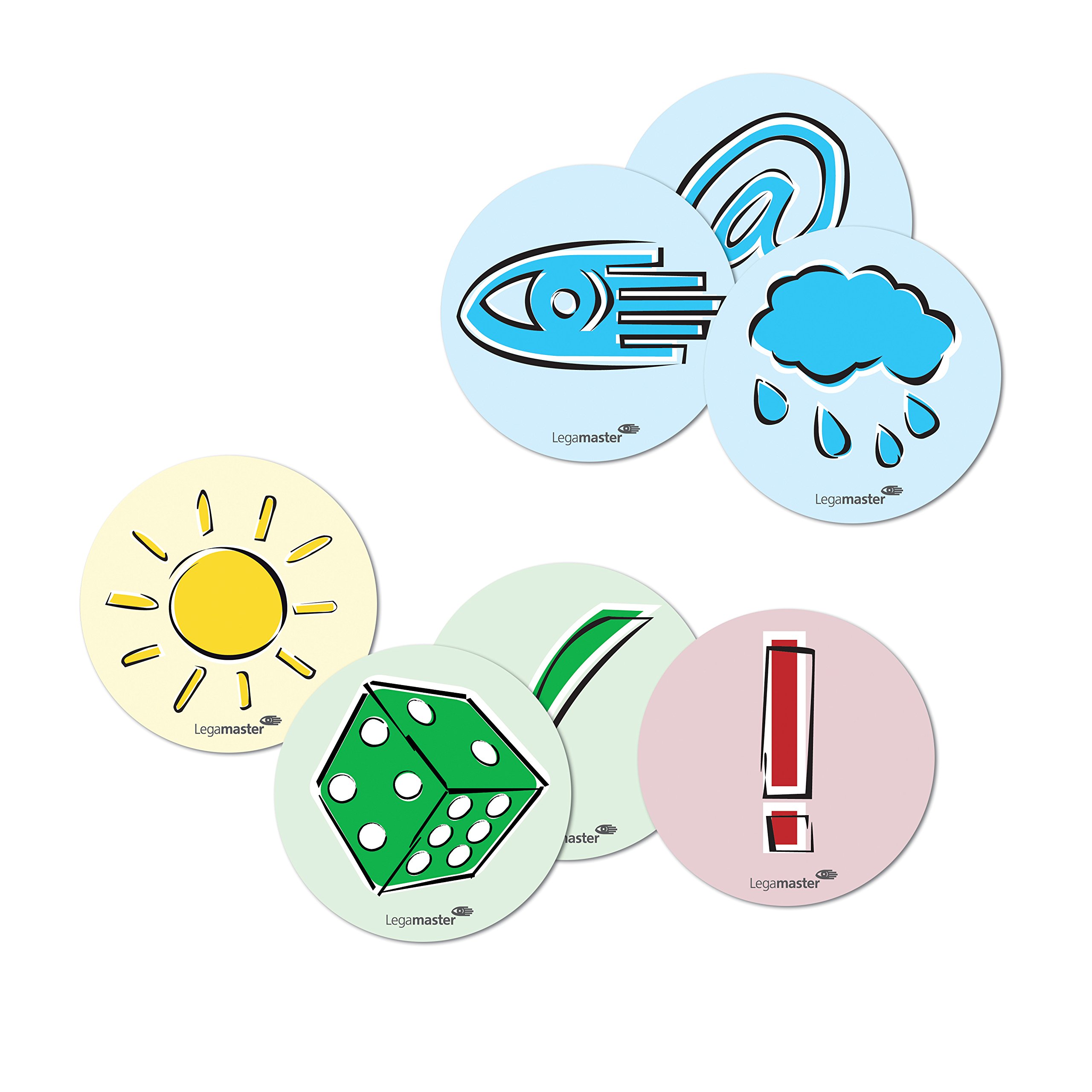 Legamaster Emoticon Presentation Cards 95 mm Assorted Symbols Pack of 250