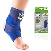 Neo-G Ankle Brace for Kids - Support For Juvenile Arthritis Relief, Joint Pain, Ankle Injuries, Gymnastics, Basketball, Volleyball - Adjustable Compression - Class 1 Medical Device - 1 Size - Blue
