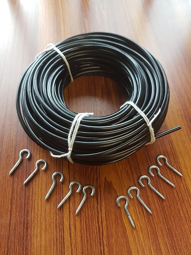 Black Curtain Wire Curtain Cable Black Curtain Rope Black With 10