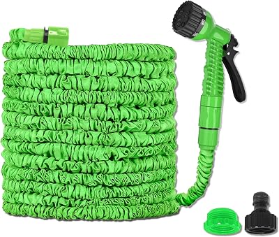 100FT Expandable Garden Hose with 7-Mode Nozzle Water Spray Gun