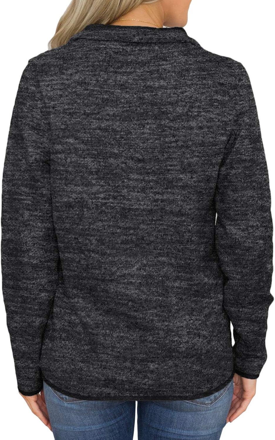 AlvaQ Women Quarter Zip Color Block Pullover Sweatshirt Tops with Pockets(S-XXL) at  Women’s Clothing store