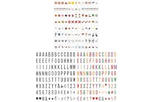 KOFOT Sanyan 293 Black & Color Letters, Numbers, Symbols for Use with A4 Cinematic Light Box USE, Plastic, New Version