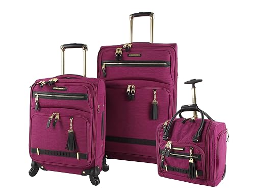 Steve Madden 28-Inch Expandable Softside Spinner Suitcase - Nylon, Unisex Adult