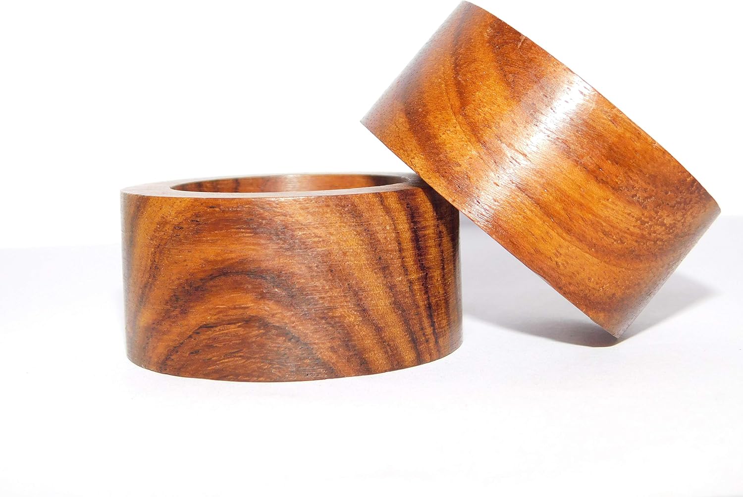 Set of 8 All Wood Napkin Rings Kitchen & Dining Kitchen Storage