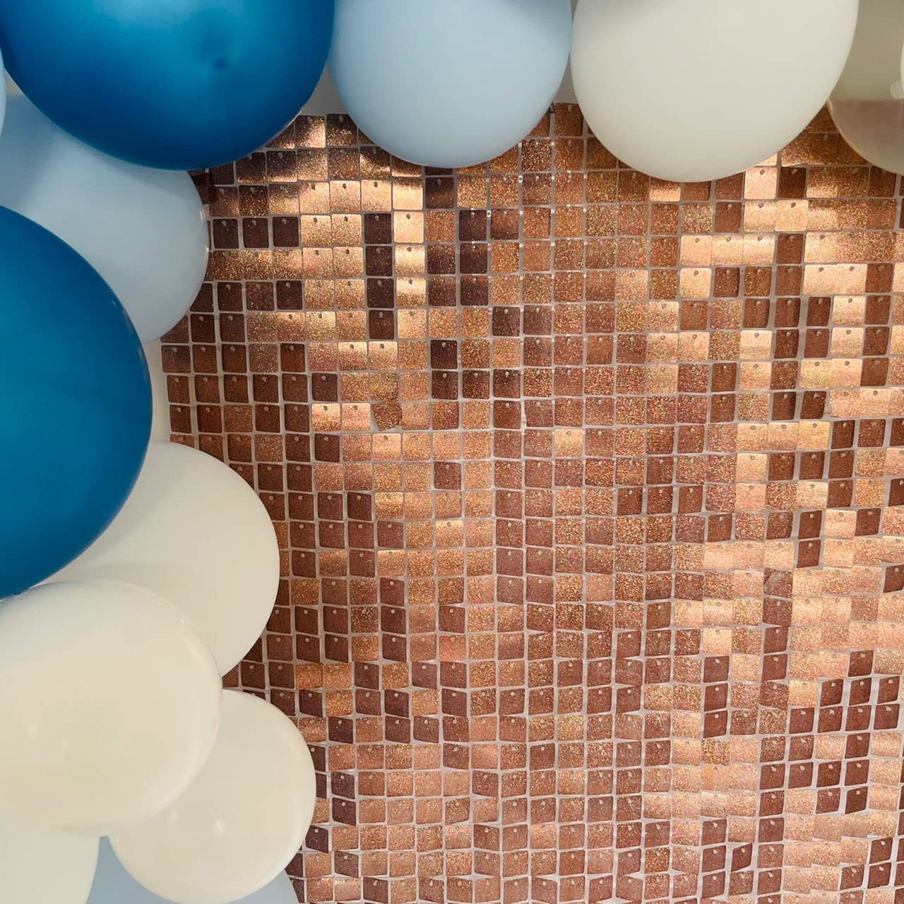 Blush Blooms Decor 12 Pack Live Sequin Panels with Clear