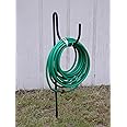 Sturdy Metal Ground Mounted Freestanding Rust Resistant Heavy Duty Wrought Iron Look Garden Hose Holder